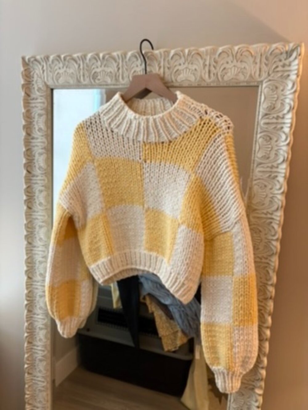 Yllw the Label Yellow and White Knit Sweater